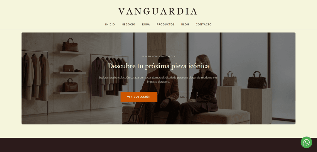 Landing Page Vanguardia