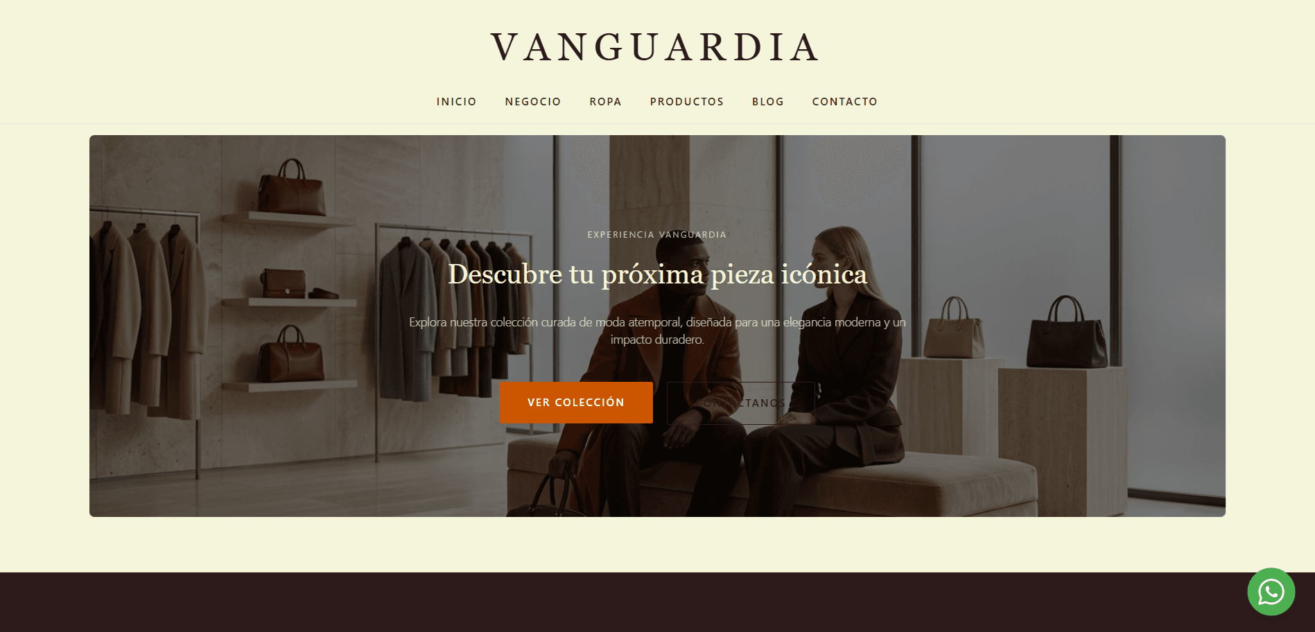 Landing Page Vanguardia